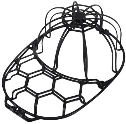 Fravsiu Waschkäfig, Cap Washer for Hats, Hat Cleaning Protector, Hat Washer Cage Designed for Safe Cleaning of Baseball Caps and Hats, Ensuring They Maintain Their Shape and Style, Schwarz