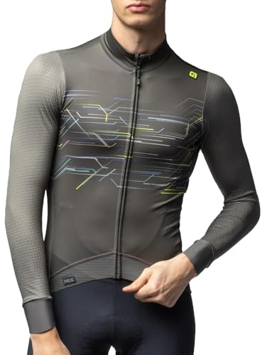 Alé Cycling Men's PR.E Megabyte Long Sleeve Jersey, Military Green, S