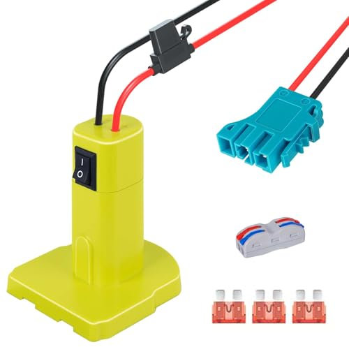for Wheels Batterieadapter für Ryobi 18V Akku mit Kabelbaum-Anschluss (für Peg-Perego)