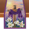 Tischläufer mit Aufschrift Happy Easter, He is Risen, christliches Kreuz, Ostern, Frühling, Sommer, Party-Dekorationen und Zubehör für Zuhause, Küche, Tisch, 33 x 183 cm
