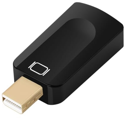 UKCOCO Mini Displayport Displayport Adapter Mini Adapter Mit Vergoldeten Anschlüssen Abs-Material Kompakt Tragbar Stabile Leistung Auflösung Bis Audio-Pass-Through Für Computer HDTV
