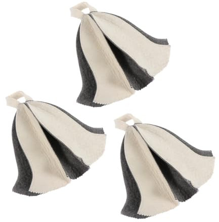 MOTHNUR 3pièces Accessoires De Sauna Bonnets Pour Femmes Épais Et Absorbant Chapeau De Bain Nécessité De Spa Suspendable Et Pratique