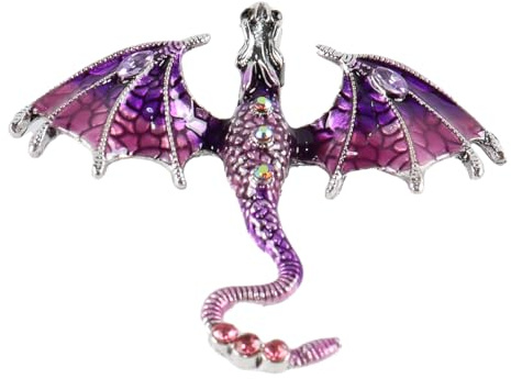 Nicear Broche En éMail Dragon Vintage - éPinglette En Cristal Et Diamant Pour Costumes Chapeaux Sacs Accessoires De Bijoux Gothiques Fantaisie Pour Hommes Et Femmes
