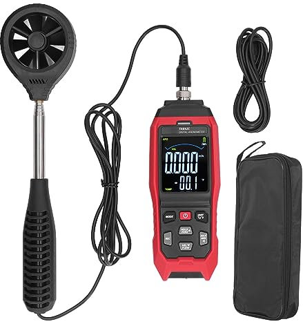Torvex Anemometer, Handlicher Windgeschwindigkeitsmesser, Luftstromgeschwindigkeit, tragbares digitales Anemometer für HVAC-Tests