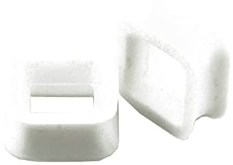 RDSGYZ 2STK Schön Ohr Piercing Tunnel für Unisex, Weiß Einsteiger Dehnstäbe Weich Und Flexibel Silikon Plugs Stecker Quadratische Form 8mm (0G)