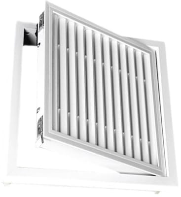 Ukkajovlex Pladur Trampilla De Inspección Metálica Exterior con Buena Ventilación Tapa Blanca para Orificio De Ventilación De Contenedor De Envío Puerta Contador Agua Tapa Cuadro(16x16in/40x40cm)
