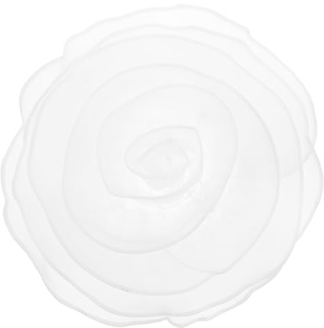 LIGIGWASH Broche Fleur en Organza Blanche 27 Cm, Broche à Fleurs pour Événement Formel, Épingle de Costume de Fête, Accessoire Femme pour Mariage et Banquet, Décoration Élégante