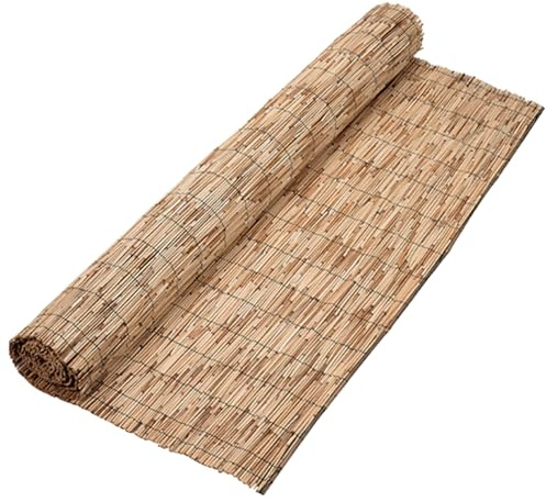 EffeDecor Arella Bamboo da Esterno Rilegate con Filo Metallico Cannette Canniccio Giardino, Terrazzo, Balcone, Stuoia Recinzione Decorativa In Canna 4÷6 mm Bambù Varie Dimensioni (2x5 MT)