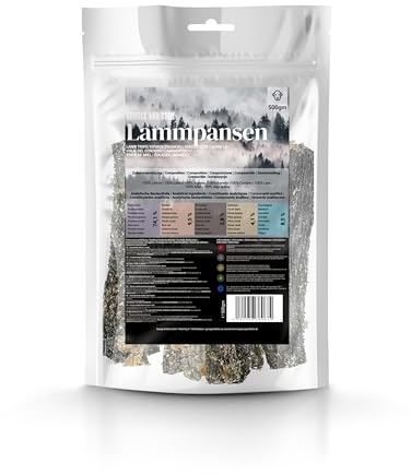 George & Bobs Lammpansen 500g – 100% Lamm, naturbelassener Hundekauartikel – aromatischer Kausnack, schonend getrocknet, Monoprotein, getreidefrei, ohne Zusätze