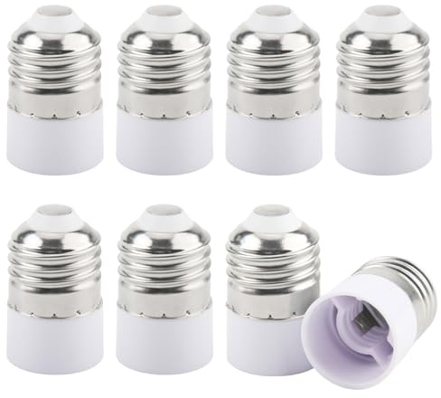 GZGXKJ E27 a E14 Socket Converter 8 Allungare il Filo Adattatore E27 E14 | Per Lampadine a LED Lampade Alogene a Incandescenza e Lampadine CFL