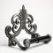 Comfify Fleur De Lis Porte- Rouleau de Papier Toilette en Fonte - Argent Noir