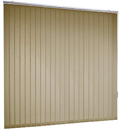Lamellenvorhang Vertikaljalousie Beige Lamellenbreite 127 mm Lamellen Rollo Breite 100 bis 250 cm Länge 150 bis 250 cm Vorhang Schiebevorhang Streifenvorhang Blickdicht halbtransparent (250 x 180 cm)
