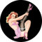 Slipmat Slip Mat Scratch Pad Felt for any 12 LP DJ Vinyl Turntable Record Player Custom Graphical - Pinup pink Dress