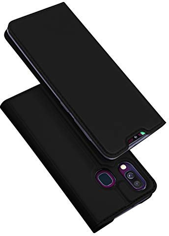 DUX DUCIS Cover Samsung Galaxy A40, Flip Caso Pelle PU con [Funzione Stand] [Slot Cart] [Chiusura Magnetica] Bumper Casein Custodia per Samsung Galaxy A40 (Nero)