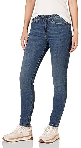 Amazon Essentials Damen Skinny-Jeans Hoher Bund - Auslaufmodell, Mittlere Waschung, 42 Kurz