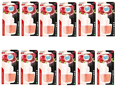 Fresh & More Nachfüllflakons für Duftstecker (12er Pack) Granatapfel & Cranberry, 19ml