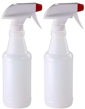 Pinnacle Mercantile Plastic Spray Bottles Leak Proof Technology Empty 16 oz Value Pack of 2 Made in USA