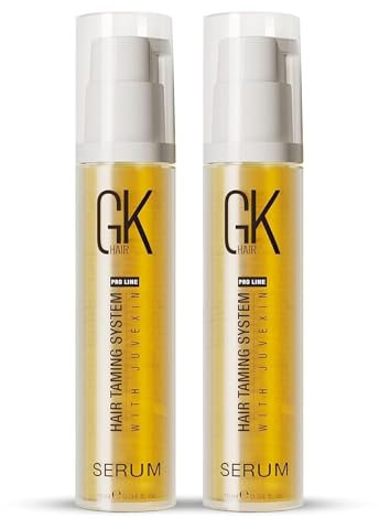 GK HAIR Global Keratin Haarserum (10ml/Pack of 2)-100% Pure Organic Arganöl Haaröl zum Glätten Reparatur von trockenem,geschädigtem Haar mit zusätzlichem Glanz Anti-Frizz-Schutz