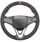 MEWANT Lenkradbezug für Opel Astra (K) / Corsa (E) / Crossland X/Grandland X/Insignia (CT) B/Karl/Zafira (C) DIY Hand Nähen Lenkradhülle aus Wildleder Lenkradschoner