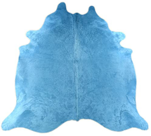 Generisch KUHFELL STIERFELL HELL BLAU GEFÄRBT 210 x 170 cm Kuh Fell Teppich VON KUHFELLE ONLINE 14927