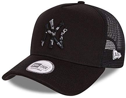 New Era New York Yankees Cap Trucker Kappe Camouflage Infill Basecap MLB Baseball Schwarz - One-Size