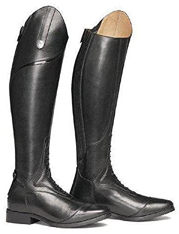 NANFAN Stivali al Ginocchio Donna Scarpe Equestri Stivali Equitazione da Cavaliere alla Moda Stivali da Cowboy da Cowboy di Grandi Dimensioni Scarpe da Lavoro Vintage All'aperto,Black-43