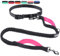 VIVAGLORY Freihandleinen für Hunde, Joggingleine Bungeeleine Freihändige Hundeleine für Mittlere und Große, Reflektierende Hunde Taillenleine zum Spazierengehen, Schwarz/Pink