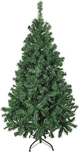 Luxury 5ft 6ft 7ft 8ft 9ft 10ft 12ft Green Artificial Christmas Trees -Bushy High Tip Count Xmas Trees (7ft / 210cm) (5ft / 150cm)