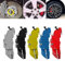 Copertura per pinza freno auto, 4 pezzi, kit di coperture per pinza freno per ruota auto, resistente, 3D, per mozzo ruota da 40,6 a 55,6 cm, solo freni anteriori (giallo)