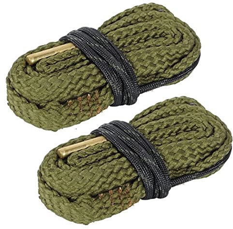 2 StÜCke New Bore Cleaner .38 Cal .357 Cal .380 Cal & 9 mm Gun Barrel Reinigungsseil Geeignet FüR Gewehrpistole Schrotflinte MessingbüRsten-Reinigungsschnur