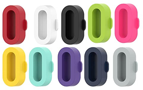 REYDA 10 Stück Silikon Staubstecker Kompatibel für Garmin Fenix/Venu/Forerunner/Instinct/Vivoactive/Approach/Quatix/Tactix/Enduro/D2/Epix/Vivomove/Swim Serie Uhr, Silikon Schutz Anti-Staub Stecker
