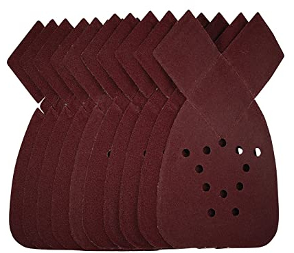 Draper 43993 Detail Sanding Sheets with Hook and Loop, 140mm, 120 Grit, SSD4 (Pack of 10)