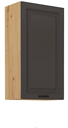 Kuechen-preisbombe Hängeschrank 50-90 cm Stilo Grau + Eiche Artisan Küchenzeile Küchenblock Küche
