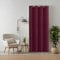 tinycurtains, Türvorhang mit Vorhangstange & Magneten zum Abdichten, einfache Montage ohne Bohren in 1 Min (195 x 150 cm rot + Stange Silber 70–120 cm + 6 Magnete)