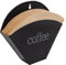 AuldHome Emailleware Kaffeefilterhalter (schwarz); Wandmontage, moderner Bauernhaus-Kaffeefilterbehälter