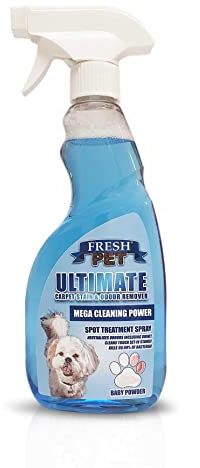 Ultimate Carpet Pet Stain and Odour Remover Spot Treatment Spray 500ml (Baby Powder)