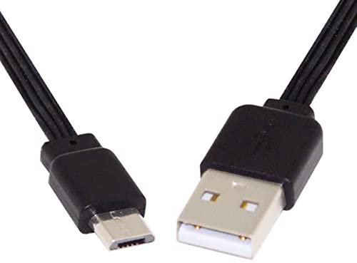 CY Câble plat FPC plat et fin USB 2.0 type A mâle vers micro USB mâle pour téléphone à disque FPV 13 cm