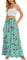 Yincro Damen Flowy Maxi Rock Sommer Plissee Hohe Taille Casual Lange Röcke mit Taschen, Mintgrün, Klein
