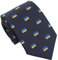 DQT Men's Embroidered Flag Print Novelty Classic Tie - Ukrainian Flag