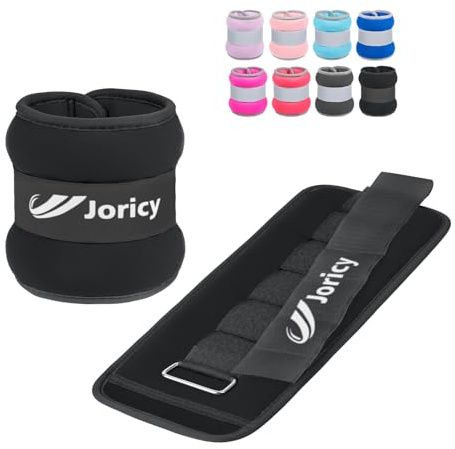 JORICY Poids Cheville Poids de Poignet Poids pour Cheville 1 2 3 4 5 6 8 10 kg la Paire Poids Poignets pour Perte de Poids, Bracelets Lestés pour Exercice Marche Jogging Poids Musculation