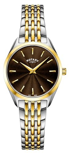 Rotary Herren Analog Quarz Uhr mit Metall Armband LB08011/49