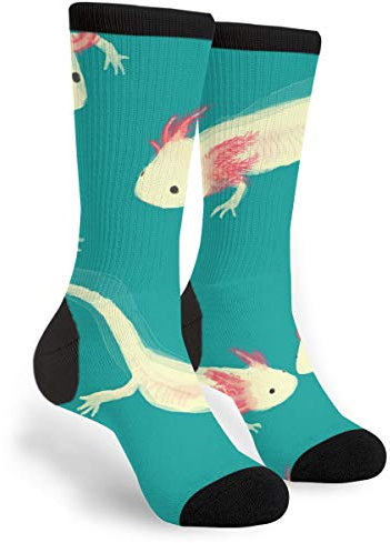 934 Unisex Sportsocken Axolotl Arbeitssocken Geruchshemmend Men'S Socks Klassische Für Radfahren Geschenk Laufen 40Cm