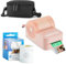 HP Sprocket Panorama Imprimante Photo et étiquettes Couleur Portable instantanée (Rose) Kit de démarrage avec étui et Rouleau Zink