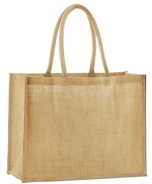 Natural Starched Jute Classic Shopper Einkaufstasche