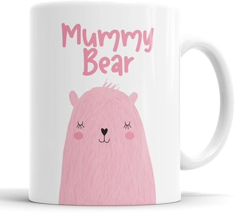 Faithful Prints Ensemble de tasses Mummy Daddy | Mummy Bear | Daddy Bear | Nouveaux cadeaux pour maman et papa | Tasses fantaisie de la part de son fils et de sa fille | Cadeau de Noël amusant pour la