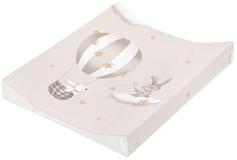Julius Zöllner® 2-Keil Wickelauflage 60x71 cm - weiche Wickelunterlage - Baby Wickeltischauflage - Folie, wasserdicht & abwischbar - Made in Germany - OEKO-TEX Standard 100 - Sternenfahrt