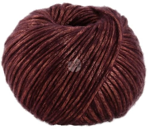 LANA GROSSA Lucida | Metallisch glänzende Netzgarnstruktur aus Viskose gefüllt mit Merinofasern | Aus 58% Schurwolle (Merino) & 42% Viskose | 50g Wolle zum Stricken & Häkeln | 100m Garn FB10