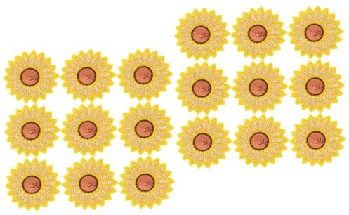 Lurrose 24stücke Sonnenblumen Patches Glänzende Sequins Aufnäher Hot Melt Aufkleber Für Kleidung Dekoration Für Taschen Und Handwerksprojekte