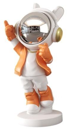 FLCPJGV -Skulptur, Moderne Statue aus Kunstharz, dekorative Figur, Schreibtisch-Ornament für Schlafzimmer, Büro, Wohnzimmer, Geburtstagsgeschenk, Orange