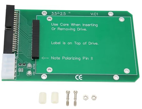 Zoeyilan 2.5 to 3.5 IDE Adapter, Hard Disk Drive Laptop IDE to 44 Pin 3.5 Inch Desktop PC PATA Port, Converter Card Adapter, SSD to 40 Pin 3.5 inch PATA Port Converter Card